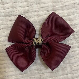 Burgundy Alpha Phi Hair Bow